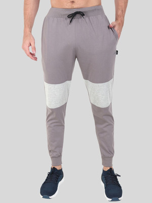 Zeffit Colorblock Men Grey Track Pants