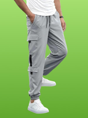 GIBBONTE Self Design Men Grey Track Pants