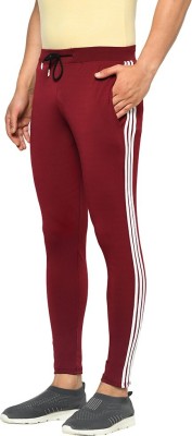 R RIDACHY Striped Men Red Track Pants