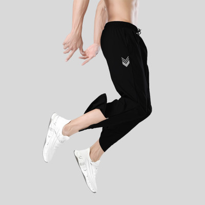zenfit Solid Men Black Track Pants