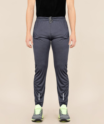 Slony Solid Men Grey Track Pants