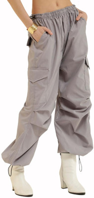 CRAMPLE Self Design Women Grey Track Pants