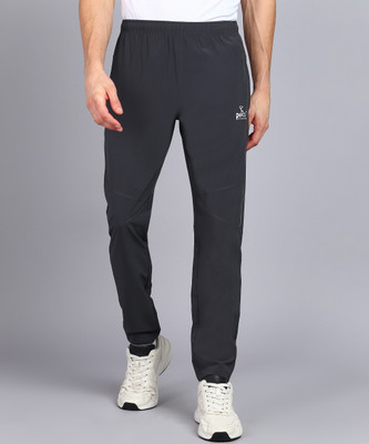 Pace International Solid Men Grey Track Pants