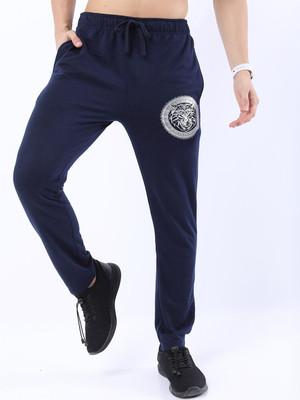 HIGHLANDER Graphic Print Men Dark Blue Track Pants