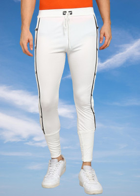 RusticBlooms Solid Men White Track Pants
