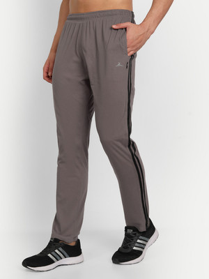 Zeffit Striped Men Silver Track Pants