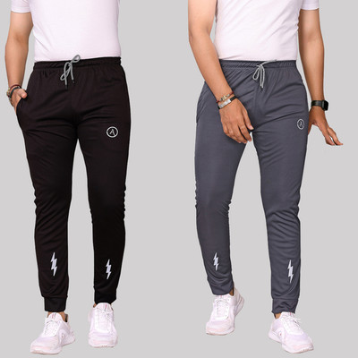 Kashvi Printed Men Black, Grey Track Pants