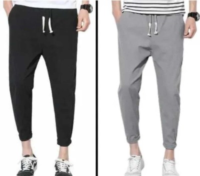 shiva enterprises Solid Men Black, Grey Track Pants