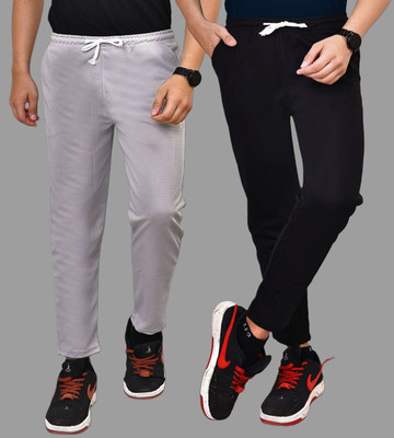 FAINTER Striped Men Black, Grey Track Pants