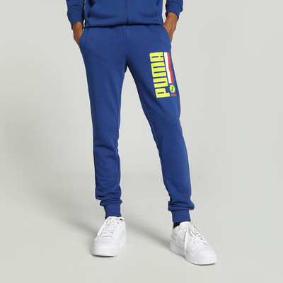 PUMA Printed Men Blue Track Pants