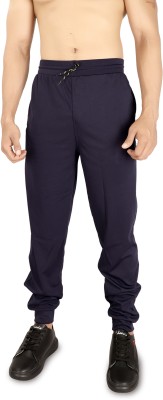 FABVIO PLUS Solid Men Blue Track Pants