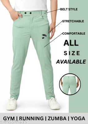 ACE SPORTS Solid Men Green Track Pants