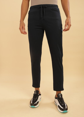 Force NXT Solid Men Light Blue Track Pants