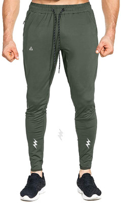 AVOLT Self Design Men Dark Green Track Pants