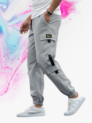 Kesaria Textile Company Self Design Men Grey Track Pants