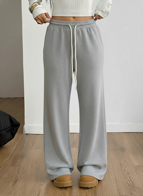 Dockstreet Solid Women Grey Track Pants