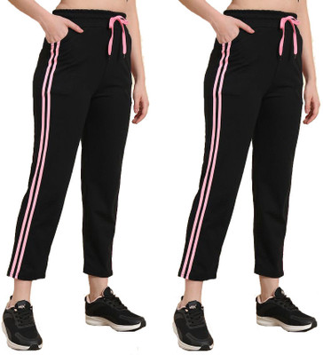 Fit N Fame Striped Women Multicolor Track Pants