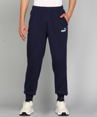 PUMA ESS+ Jersey Pants cl Solid Men Blue Track Pants