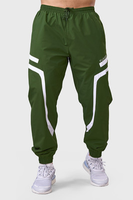 FuaarK Striped Men Olive Track Pants