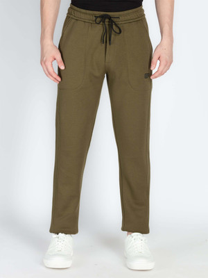 Status Quo Solid Men Olive Track Pants