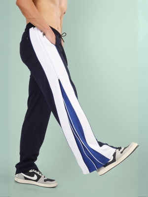 WEARDUDS Striped Men Blue Track Pants