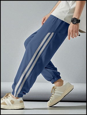 Kesaria Fab Solid Men Blue Track Pants