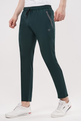 Yaqr Solid Men Green Track Pants