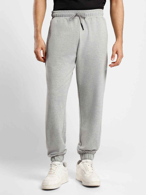 NOBERO Graphic Print Men Grey Track Pants