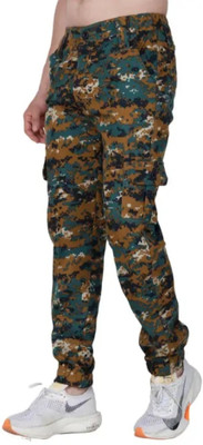 SmallTry Self Design Men Brown Track Pants