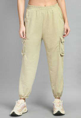 Snapup Solid Women Light Green Track Pants