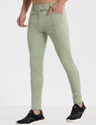 Nitya TrackP Solid Men Light Green Track Pants