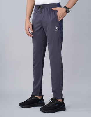 jorkk Striped Men Grey Track Pants