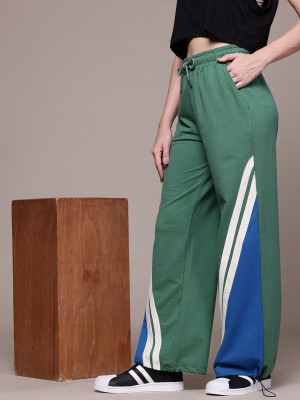 Roadster Striped Women Green Track Pants