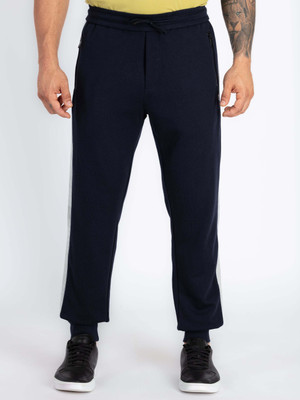 Status Quo Striped Men Blue Track Pants