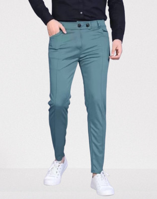 Nitya TrackP Solid Men Blue Track Pants