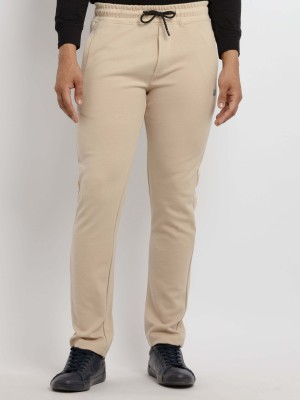 Status Quo Solid Men Beige Track Pants