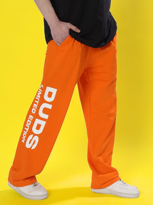 WEARDUDS Printed Men Orange Track Pants