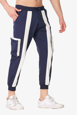 Gazzet 4G Colorblock Men Blue Track Pants