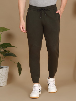 SWEET DREAMS Solid Men Dark Green Track Pants