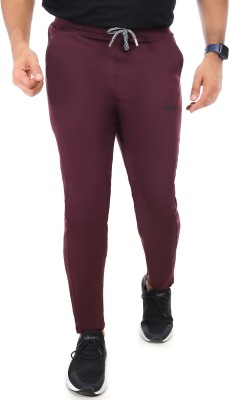 IDASS Solid Men Maroon Track Pants