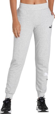 PUMA Solid Women Grey Track Pants