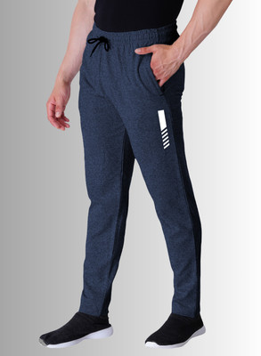 Kartblack Self Design Men Dark Blue Track Pants