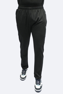 RV ROYAL Solid Men Black Track Pants