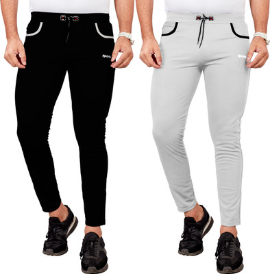 DEVICE OF HOVID FASHION Solid Men Black, Grey Track Pants