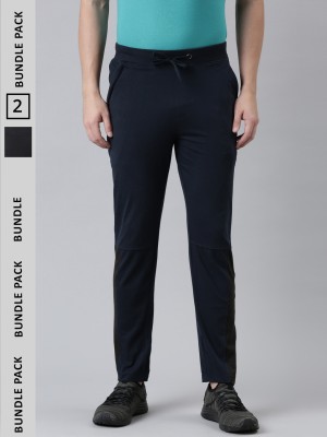 Force NXT Solid Men Dark Blue Track Pants