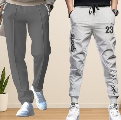 NB NICKY BOY Solid Men Grey, Grey Track Pants