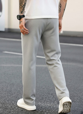 Dockstreet Solid Men Grey Track Pants
