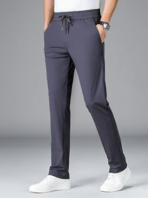 ridhi Solid Men Grey Track Pants