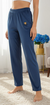 STYLE ON ME Solid Women Blue Track Pants