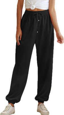 PROGENY Solid Women Black Track Pants